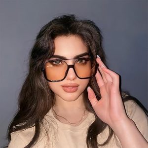Oversized Aviator Sunglasses Women Men Square